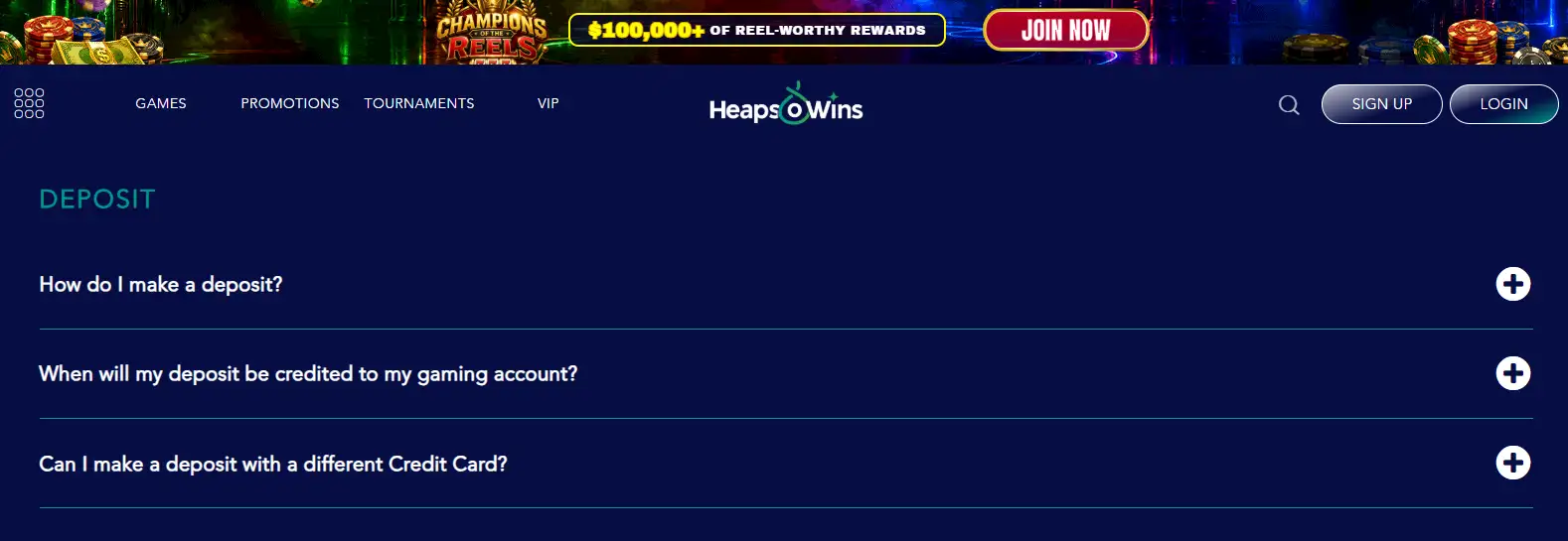 HeapsoWins Deposit Methods and Payments | Australia Guide